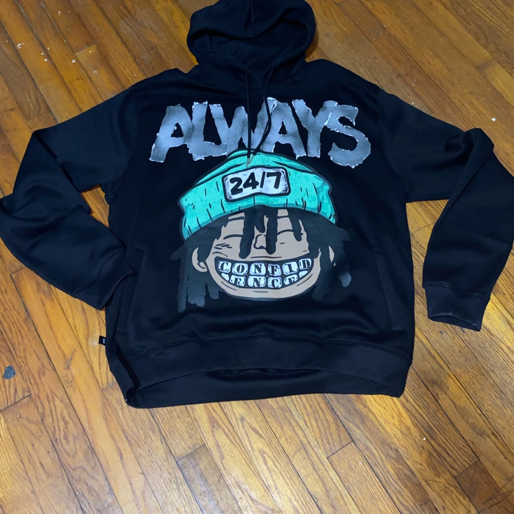 Black Graphic Hoodie